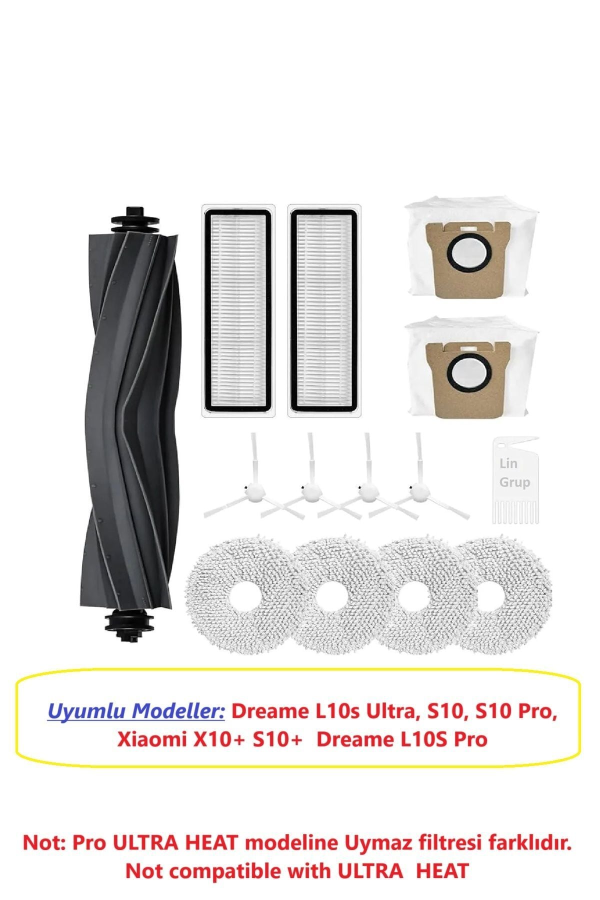 Dreame L10s Ultra, S10, S10 Pro, X10+ Filtre Fırça Paspas