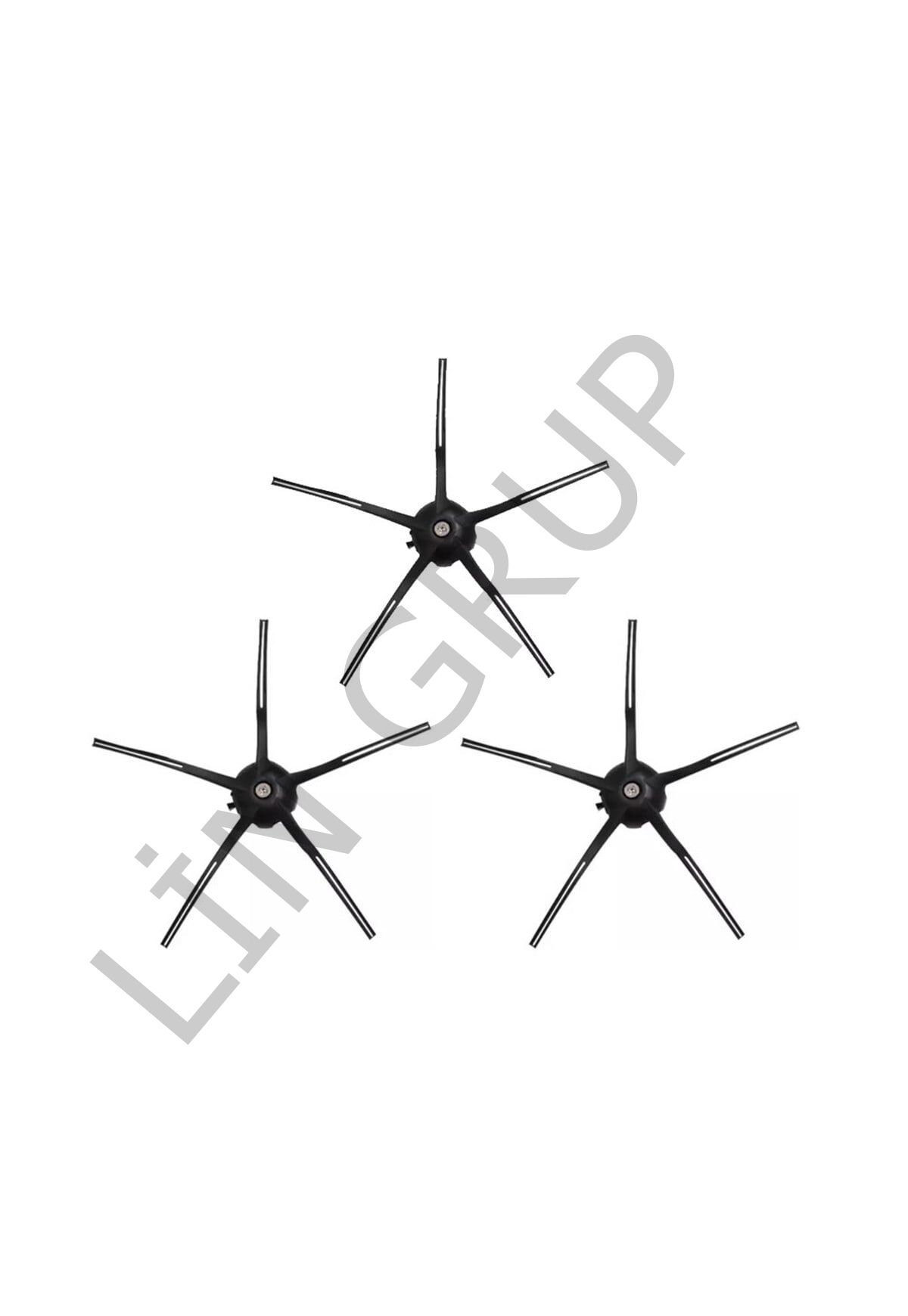 Roborock S5 Max Robot Süpürge Uyumlu 3'lü Yan Fırça - Yedek Parça Seti