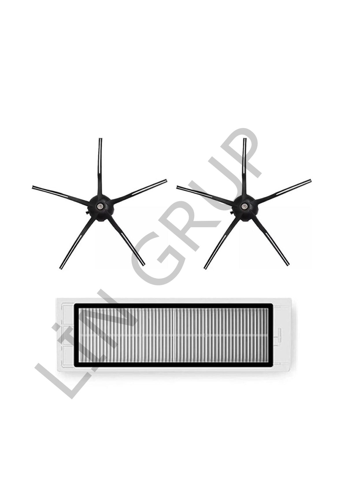 Roborock S5 Max Robot Süpürge Uyumlu 3'lü Yedek Parça Seti
