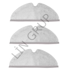 Roborock S5 Max Robot Süpürge Uyumlu 3'lü Mop Bezi