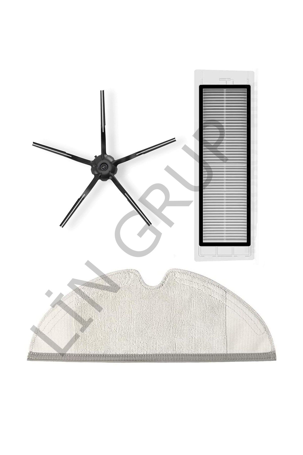 Roborock S5 MAX Robot Süpürge Uyumlu 3'lü Yedek Parça Seti