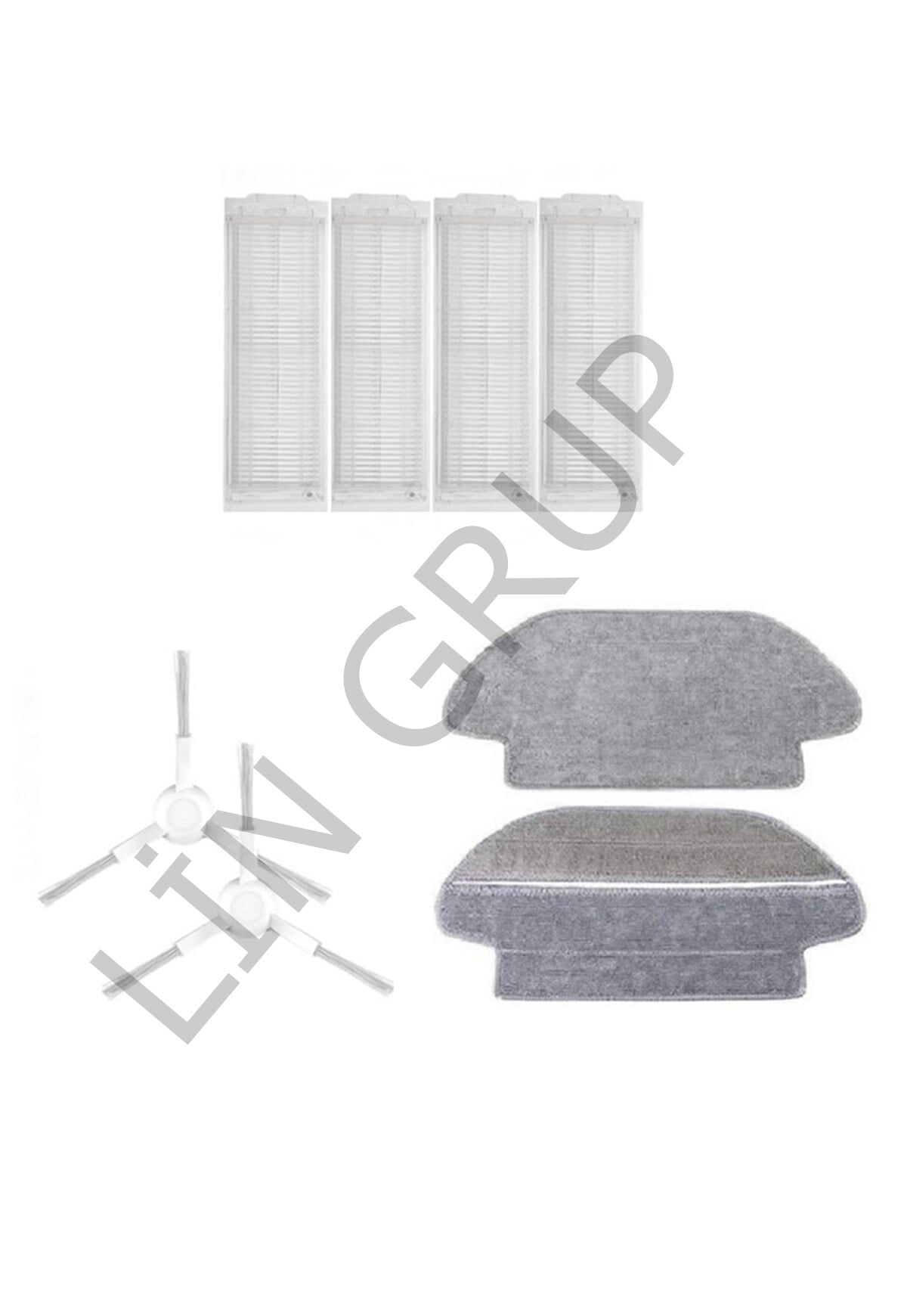 Xiaomi Mop Pro (STYTJ02YM) Robot Süpürge Uyumlu 8'li Yedek Parça Seti