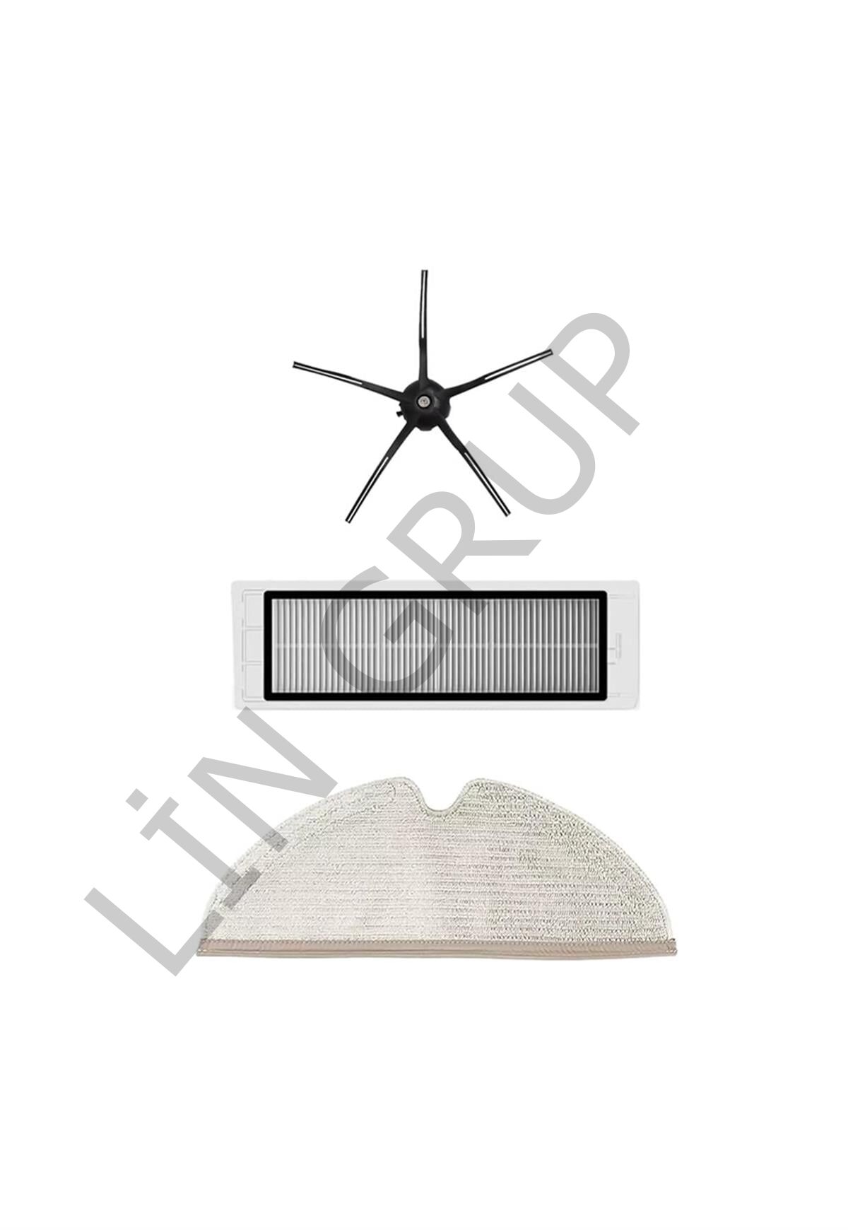 Roborock S5 Max Robot Süpürge Uyumlu 3'lü Yedek Parça Seti