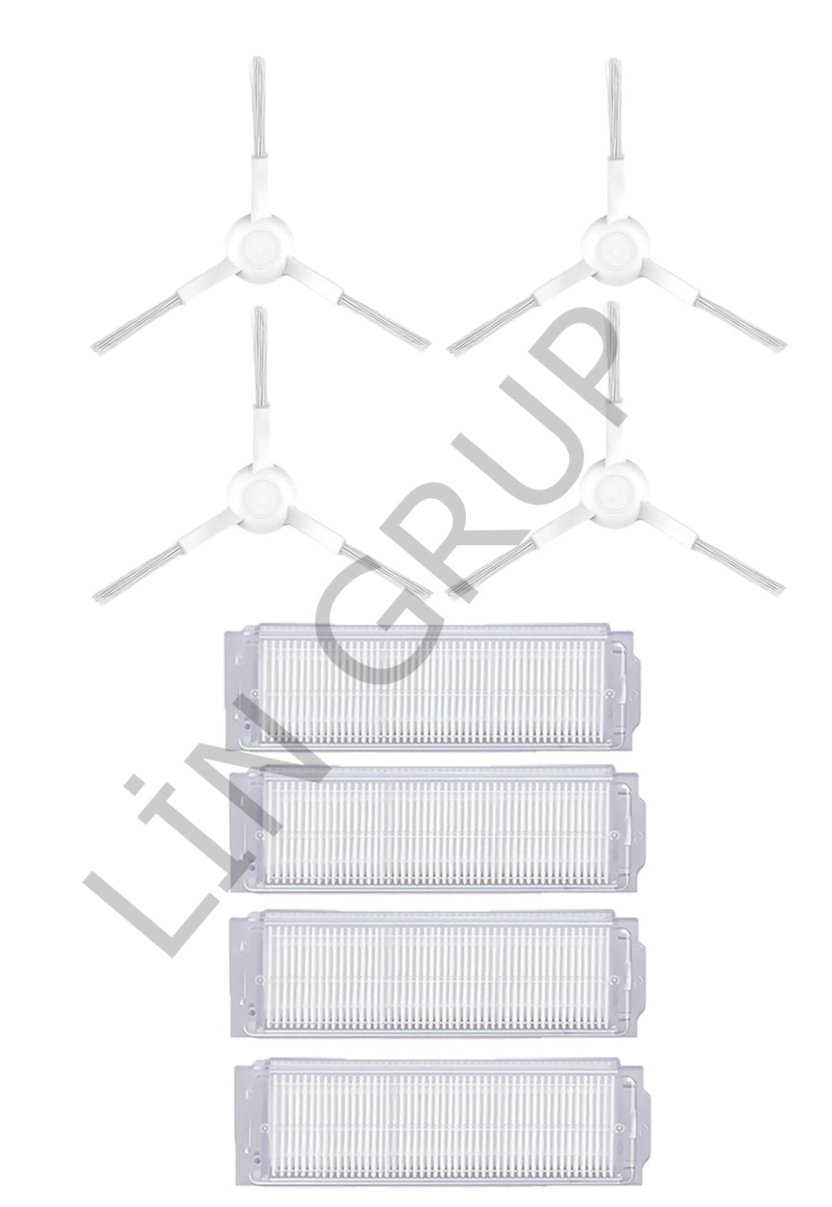 Xiaomi Mop Pro (STYTJ02YM) Robot Süpürge Uyumlu 8'li Yedek Parça Seti