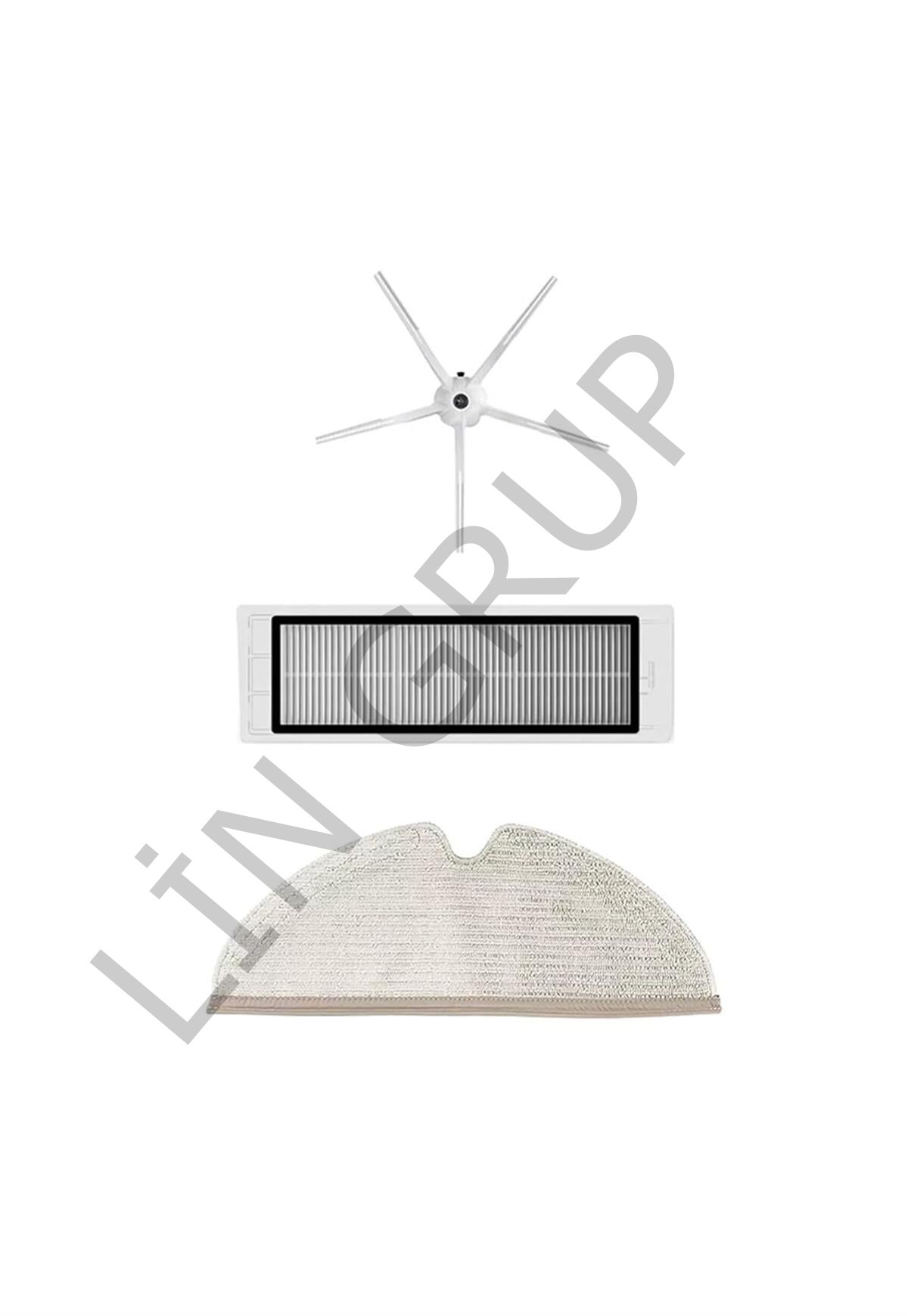 Roborock S5 Max Robot Süpürge Uyumlu 3'lü Yedek Parça Seti