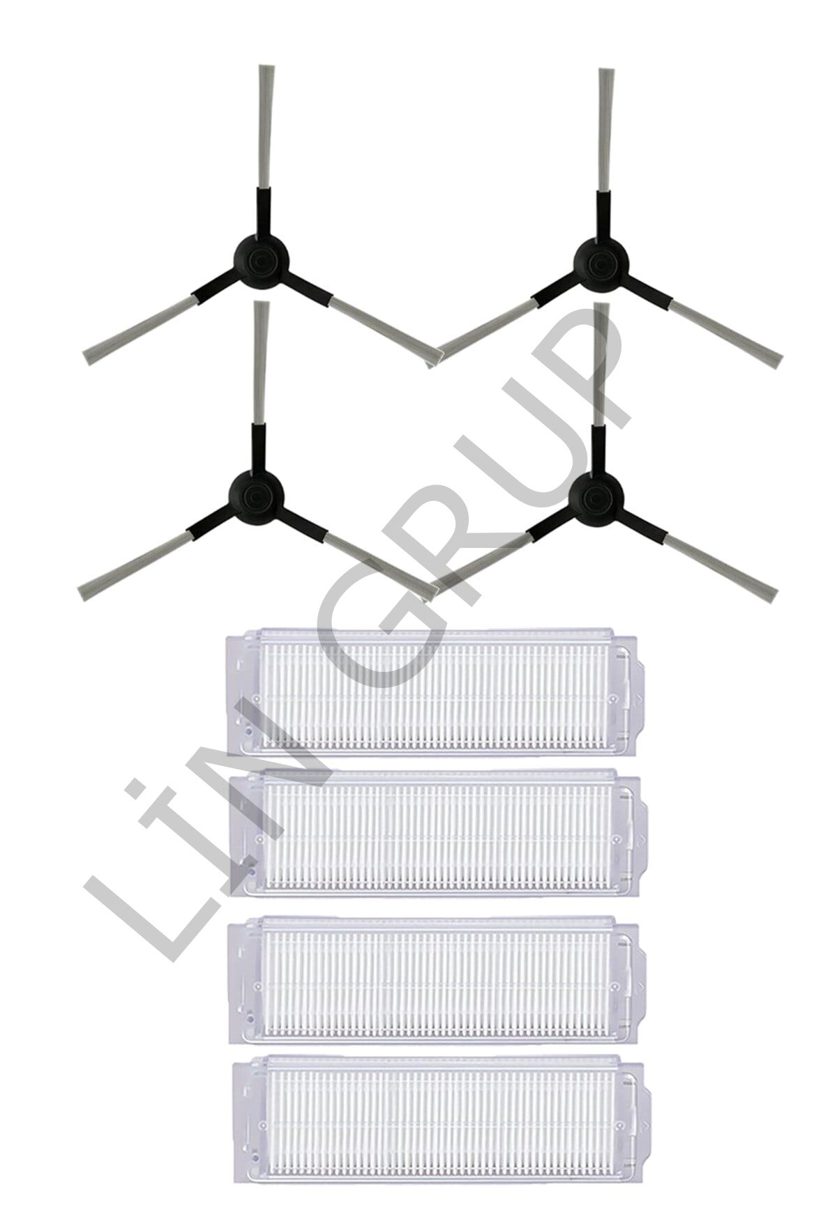 Xiaomi Mop Pro (STYTJ02YM) Robot Süpürge Uyumlu 8'li Yedek Parça Seti