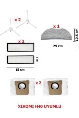 Xiaomi H40 Uyumlu Yedek Parça Seti - filtre/toz torbası/fırça