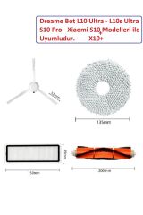 Dreame Bot L10 Ultra - L10s Ultra - S10 Pro - Xiaomi S10+ X10+Uyumlu  Yedek Set