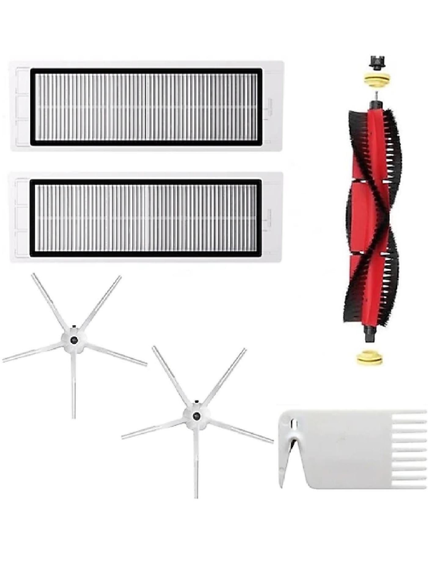Roborock S5 Max -S6 Maxv Uyumlu Yedek Parçaları Filtre Fırça BEYAZSET