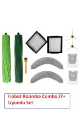 iRobot Roomba Combo J7+ Uyumlu Yedek mop paspas hepa filtre fırça toz torbası
