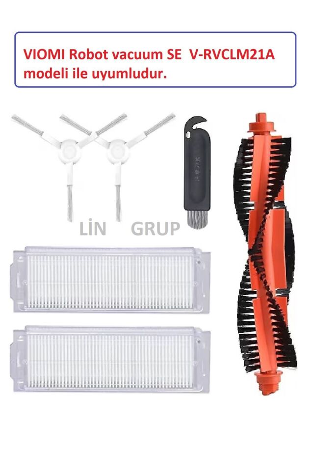 VIOMI Robot SE V-RVCLM21A uyumlu yedek fırça filtre set
