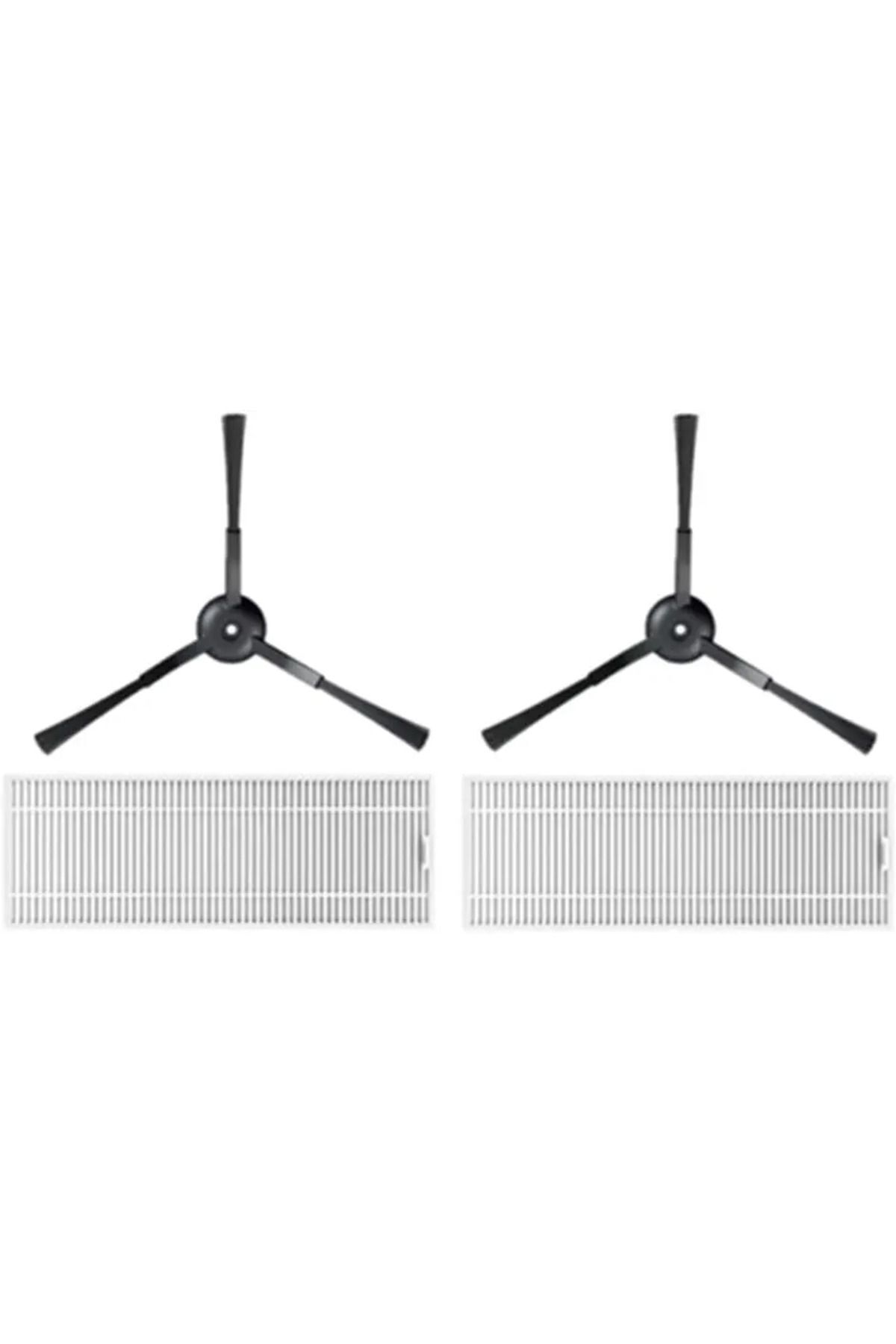 360 S10 ve X100 modeli ile uyumlu 2 yan fırça 2 hepa filtre