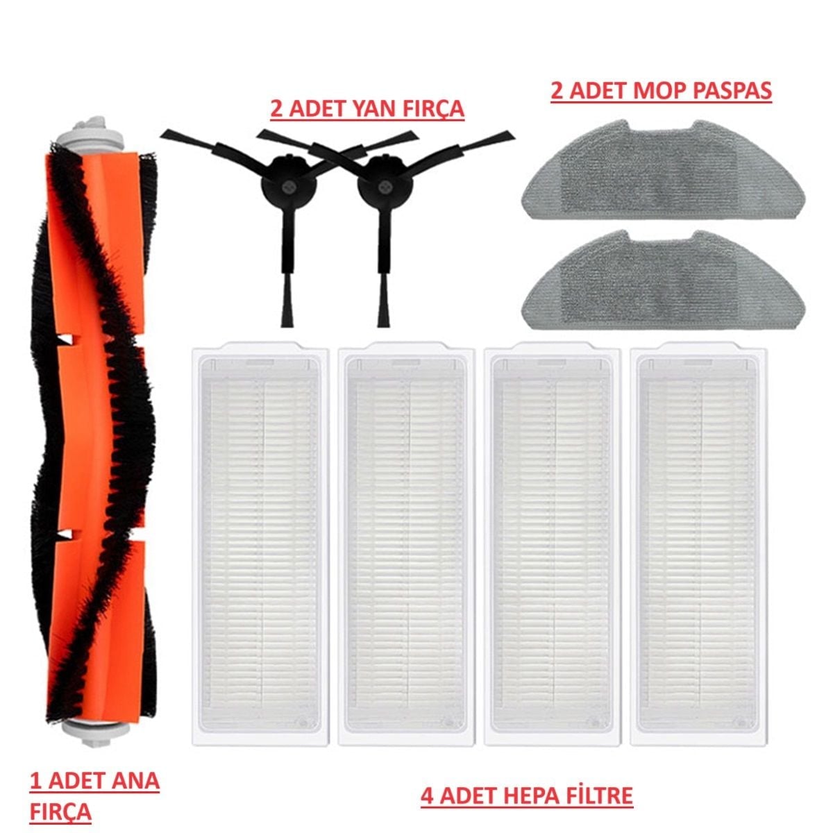 Mi Robot Vacuum Xiaomi Mop 2 MJST1SHW Uyumlu Yedek Parça set