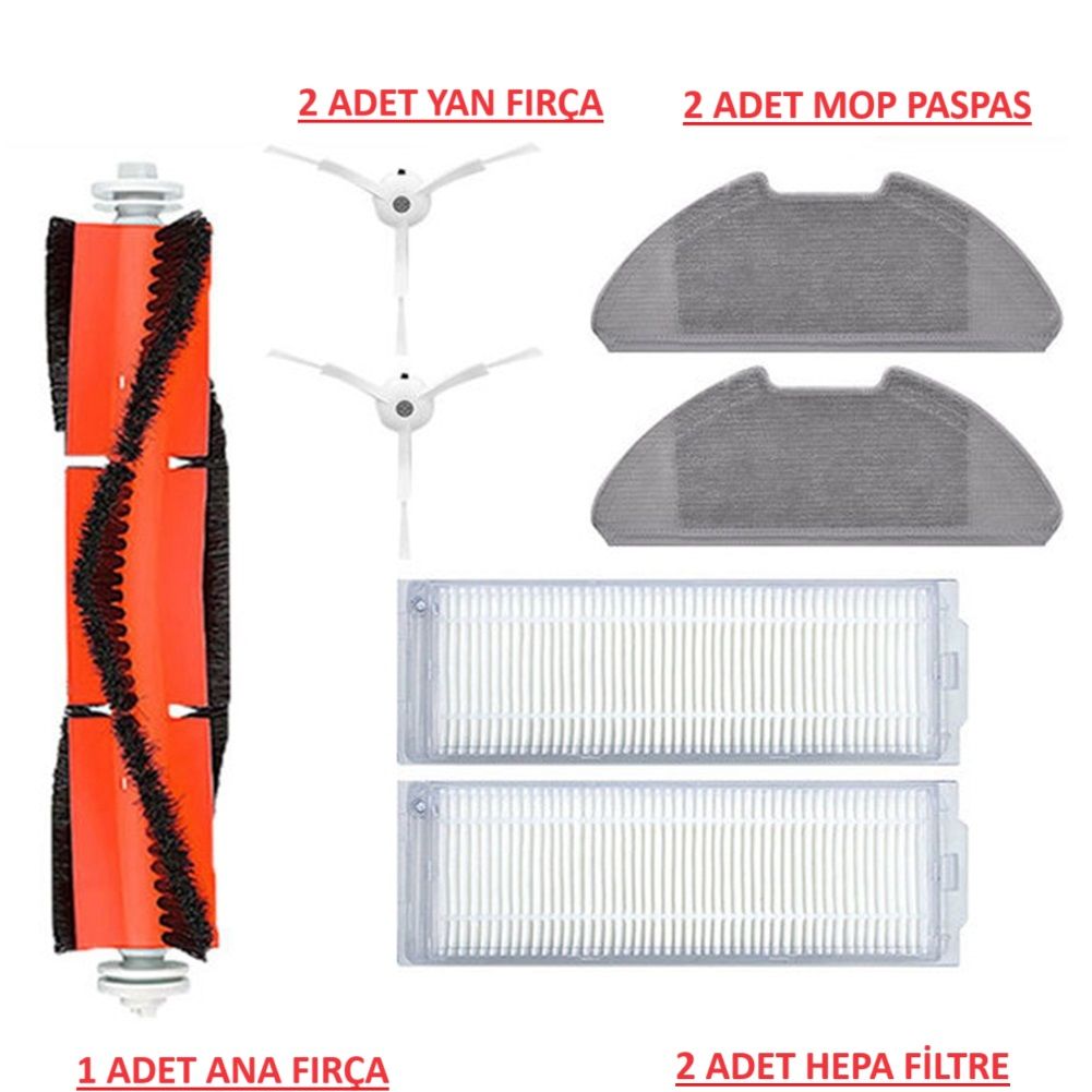 Mi Robot Vacuum Xiaomi Mop 2 MJST1SHW Uyumlu Yedek Parça set