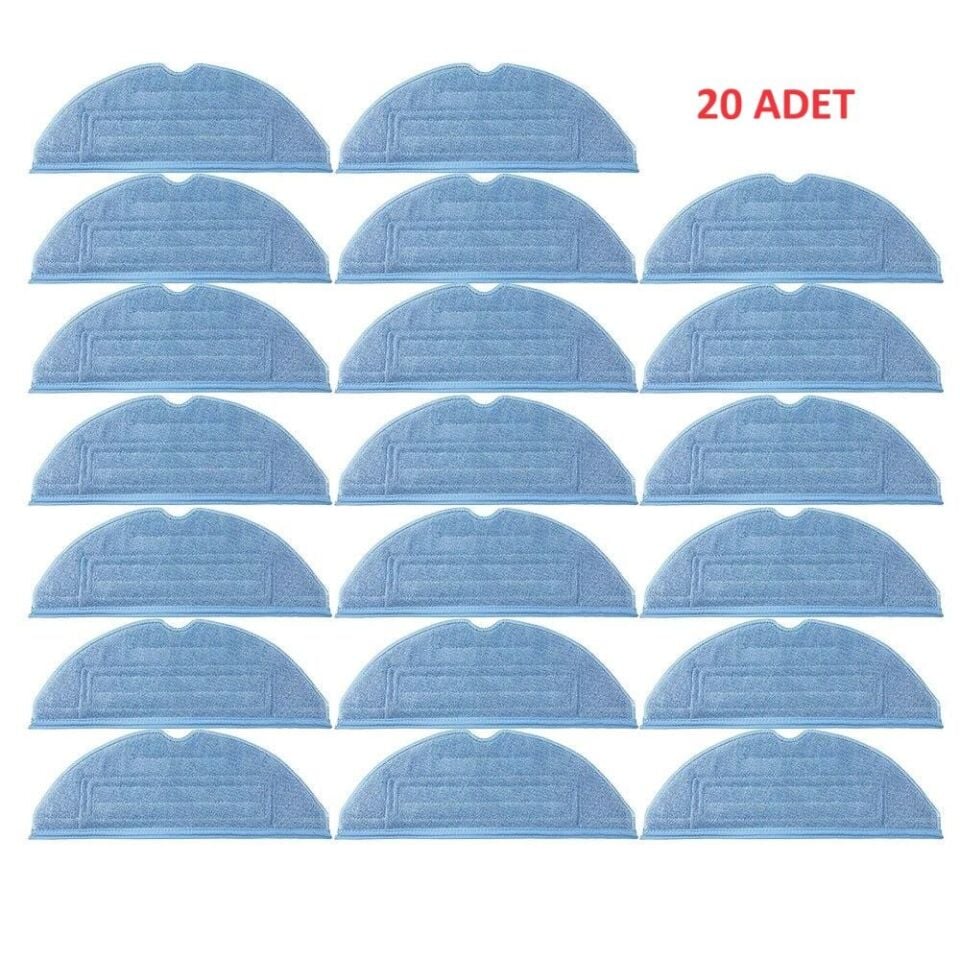 20 Adet Roborock S7 Plus / S7 MaxV  / S7 Pro Uyumlu Mop Paspas Bezi