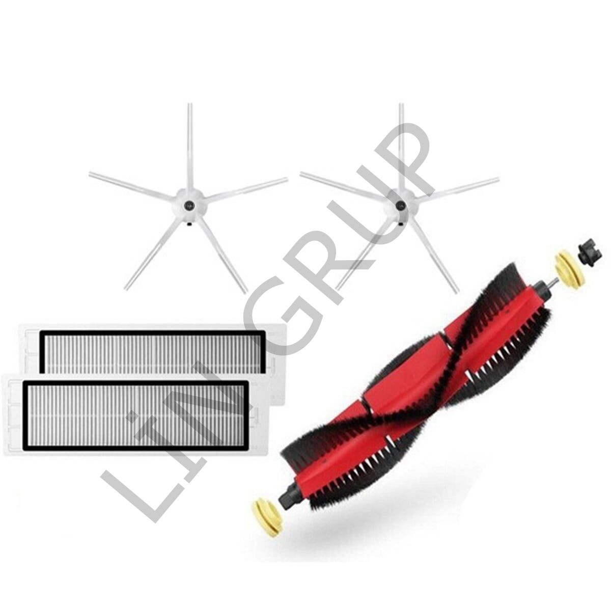 Roborock S5 MAX- Beyaz Robot Süpürge Uyumlu 5'li Yedek Parça Seti