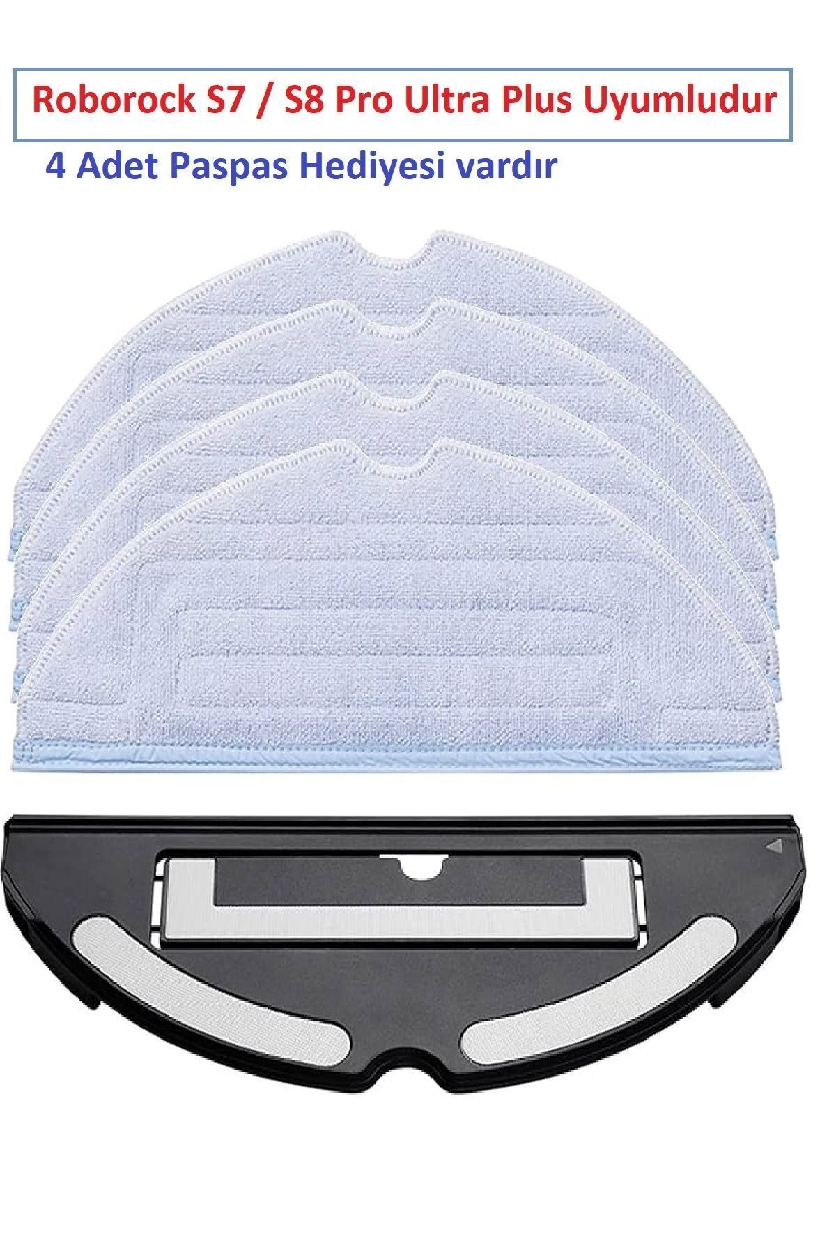 Roborock S7 Pro - Ultra Plus 4 Adet Paspas Ve Mop Tutacağı Tutucu Aparat