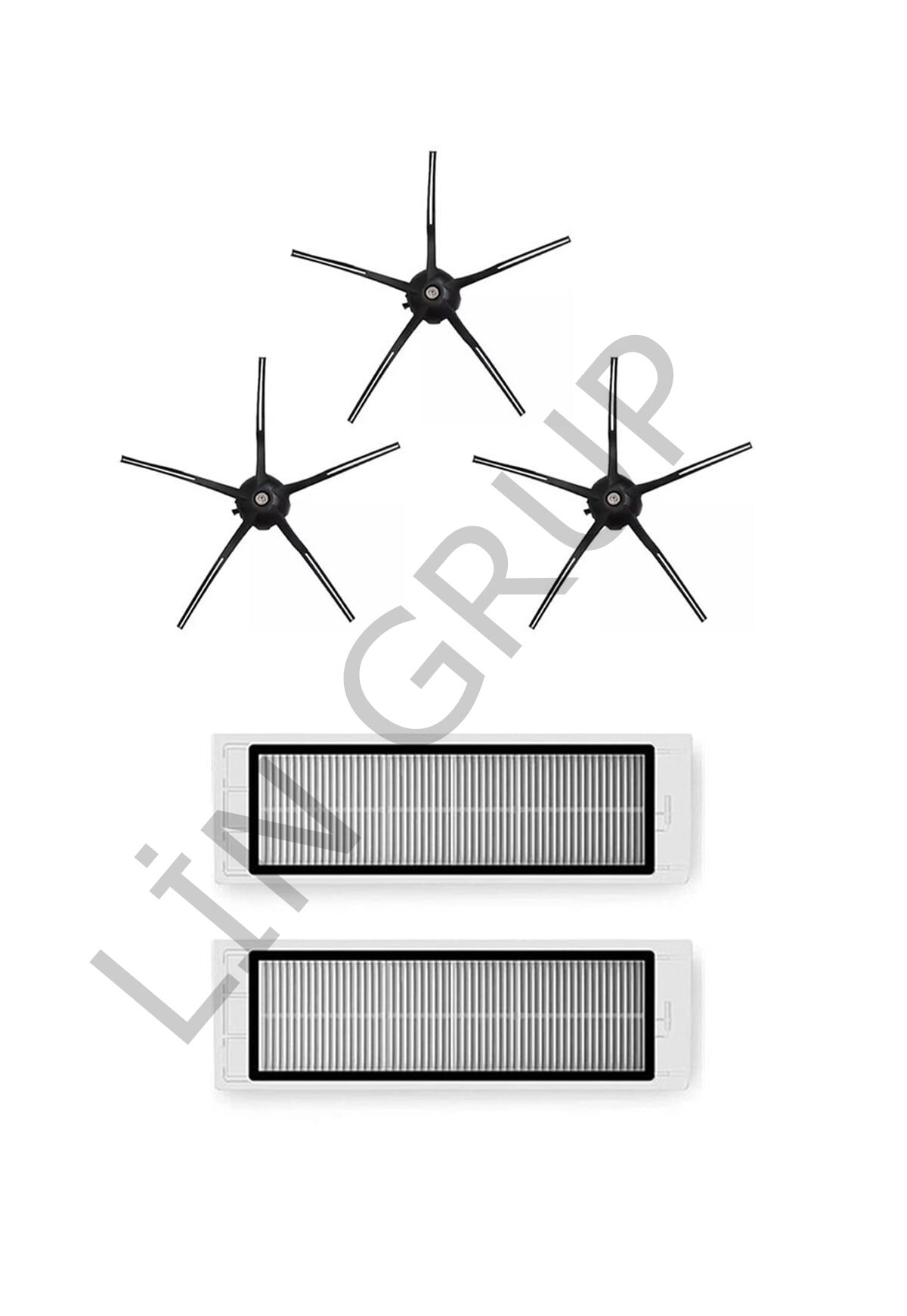 Roborock S5 Max Robot Süpürge Uyumlu 5'li Yedek Parça Seti