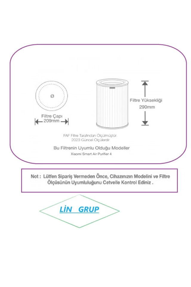 Xiaomi Air Purifier 4  Hava Temizleyici Rfid Çipli Filtre
