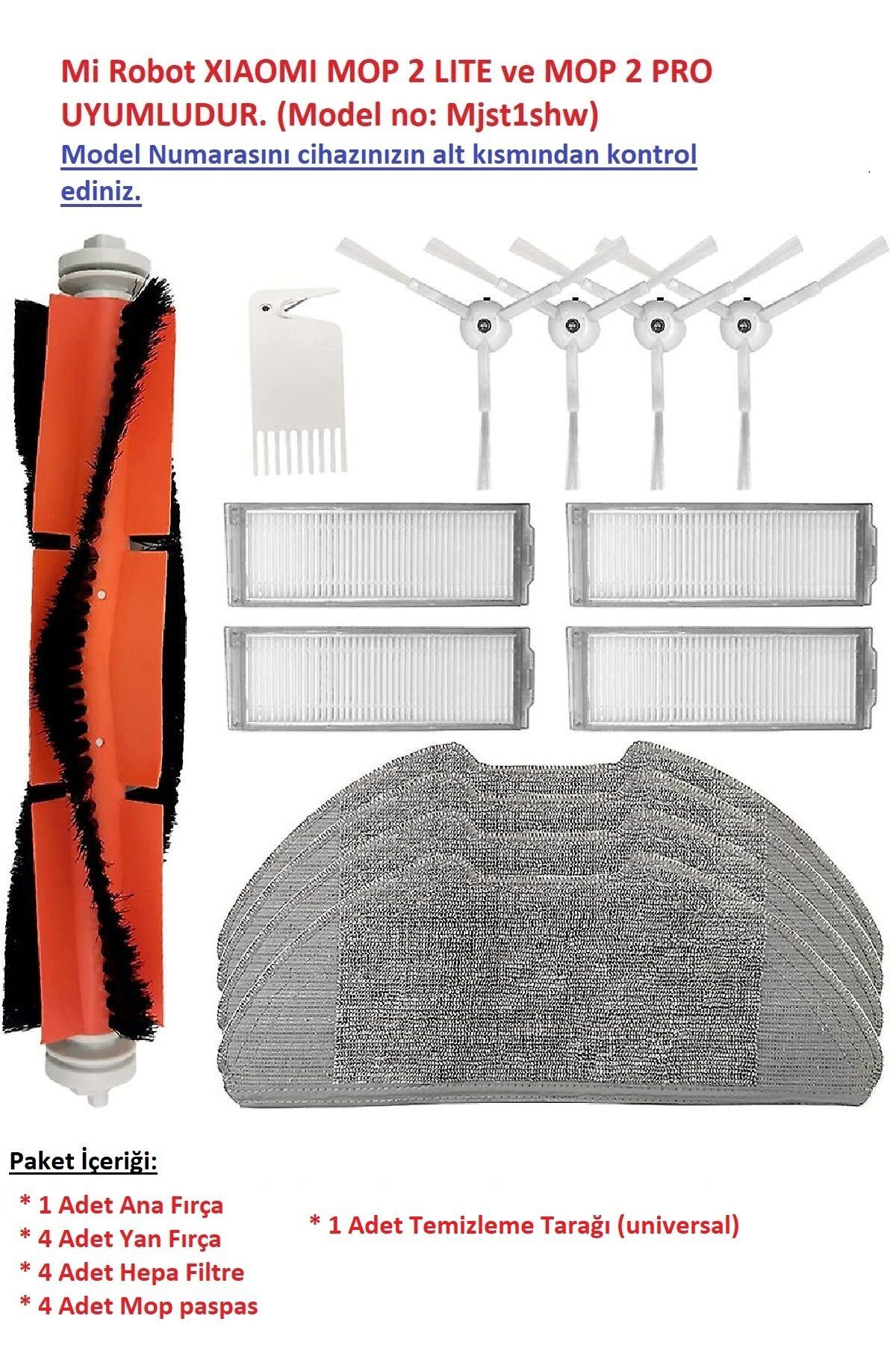 Xiaomi Mop 2 Pro ve Mop 2 Lite Yedek Parça (MJST1SHW Modeli)