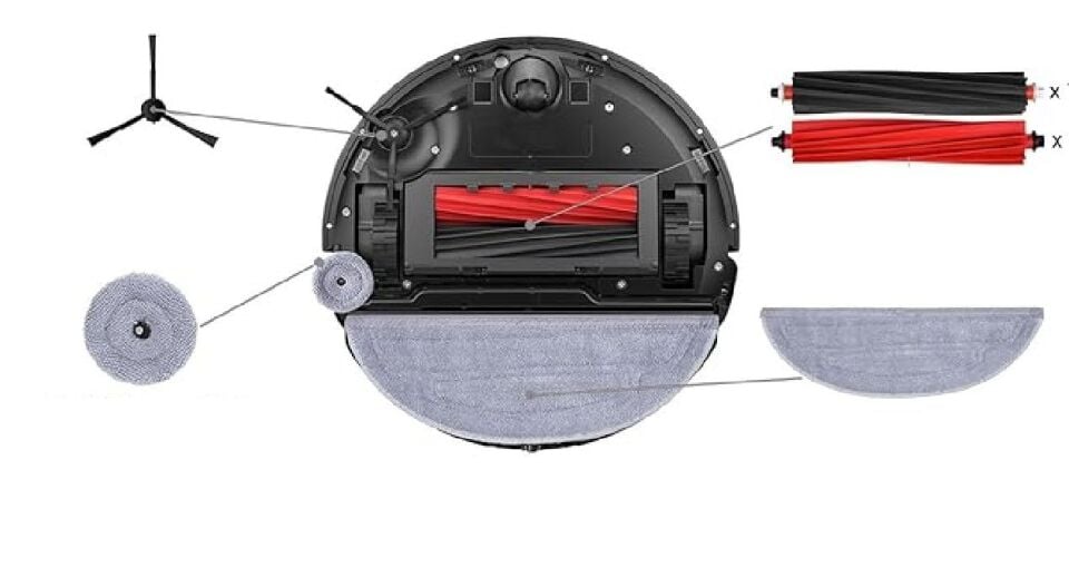 Roborock S8 MaxV Ultra Robot Uyumlu Kenar Paspas Bezi Braket yuvarlak 2 adet