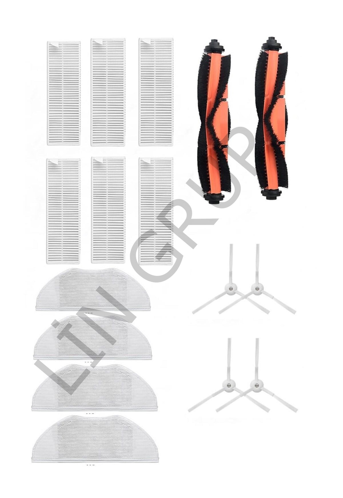 Xiaomi Vacuum Mop 2in1 Essential (MJSTG1) Robot Süpürge Uyumlu 14'lü Yedek Parça Seti