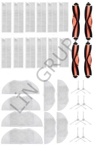 Xiaomi Vacuum Mop 2in1 Essential (MJSTG1) Robot Süpürge Uyumlu 28'li Yedek Parça Seti