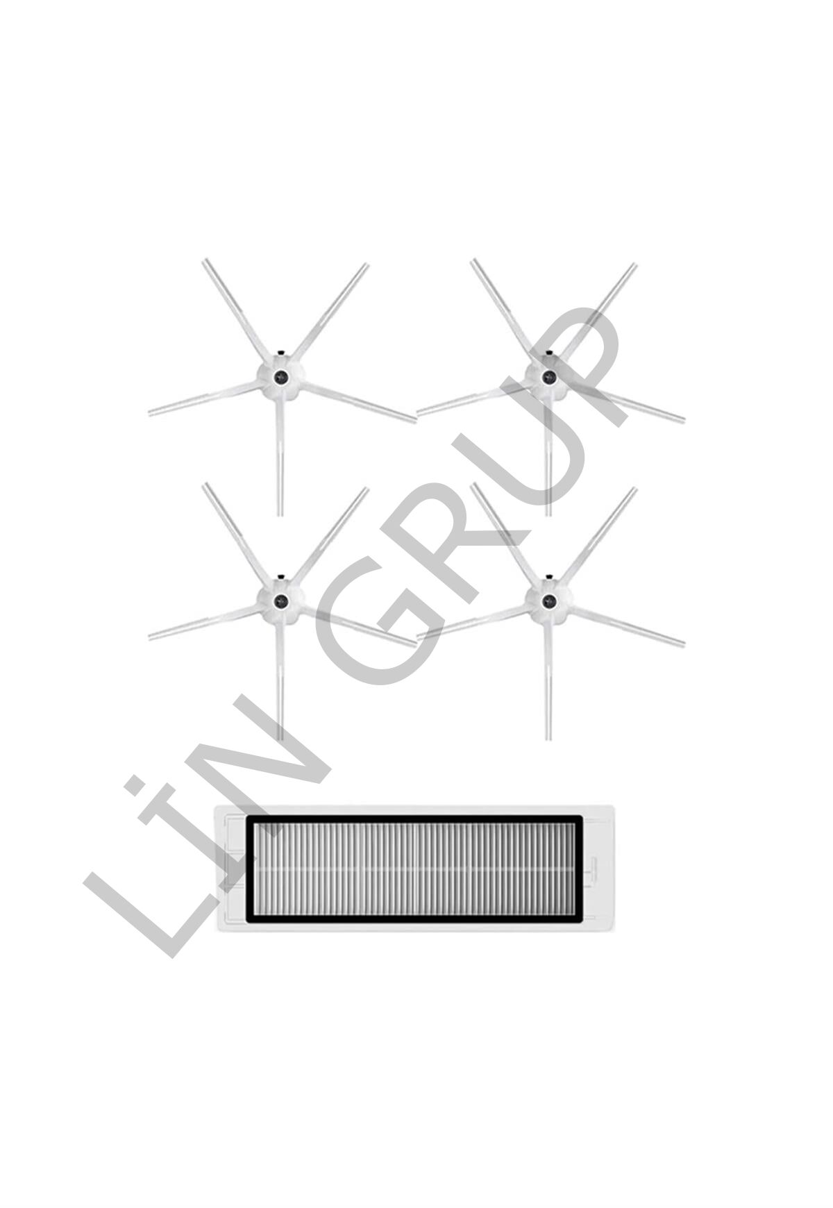 Roborock S5 Max Robot Süpürge Uyumlu 5'li Yedek Parça Seti