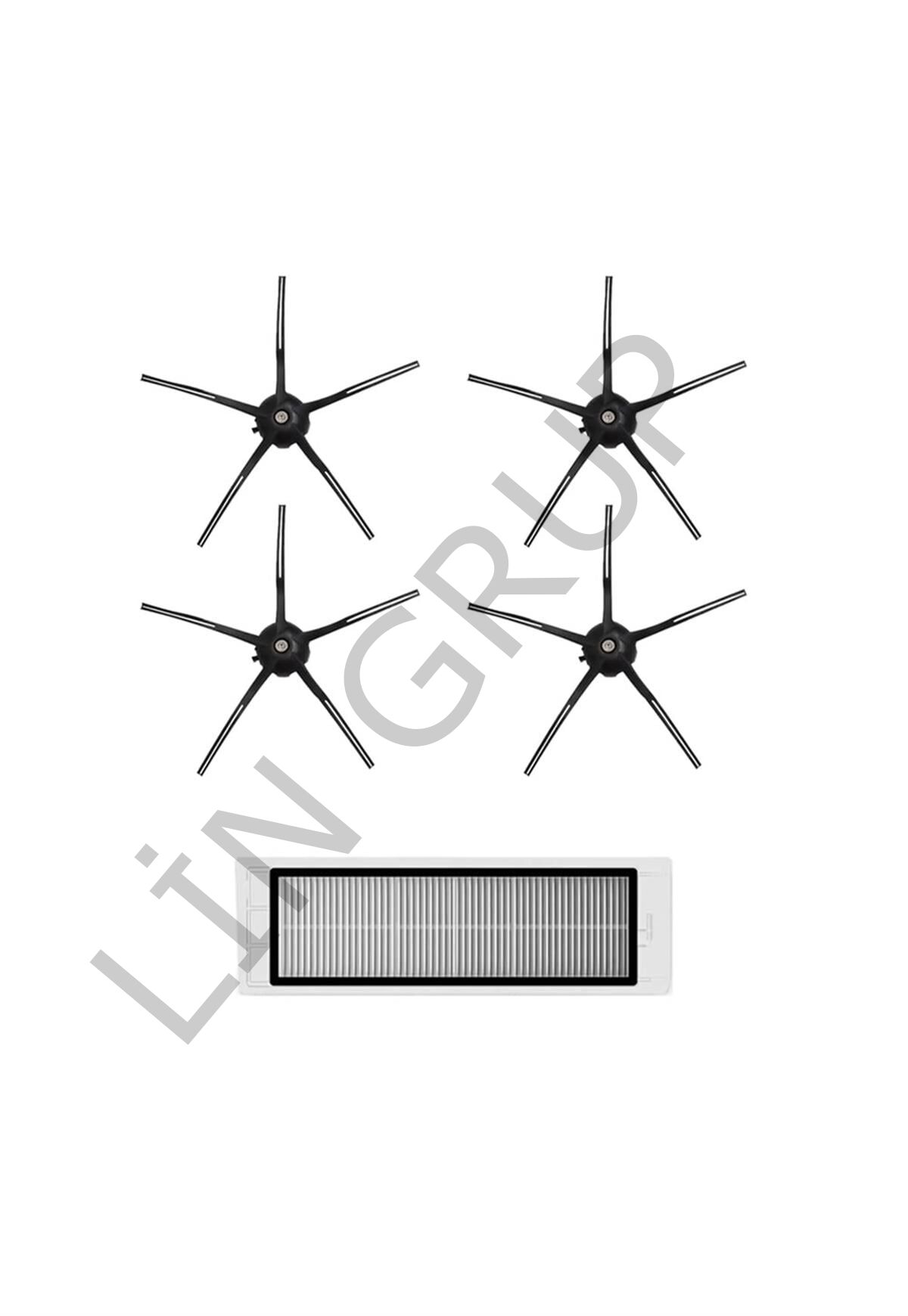 Roborock S5 Max Robot Süpürge Uyumlu 5'li Yedek Parça Seti