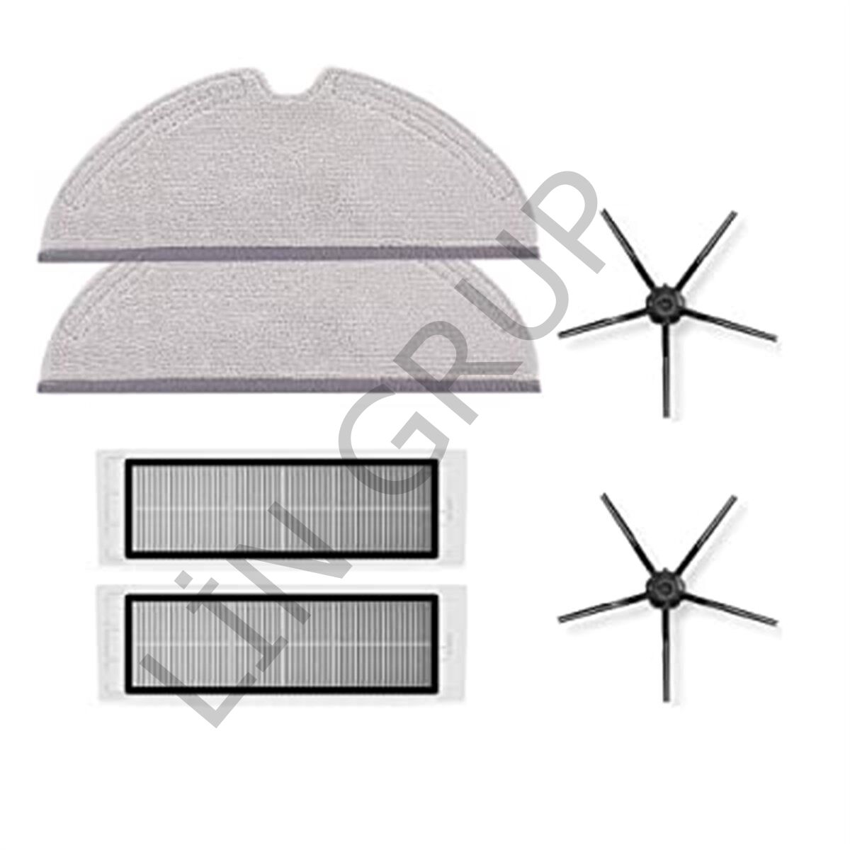 Roborock S5 MAX Robot Süpürge Uyumlu 6'lı Yedek Parça Seti