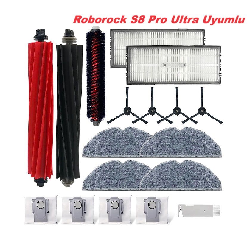 Roborock S8 Pro - S8 Ultra Filtre Fırça Toz Torbası Paspas