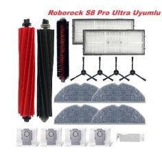 Roborock S8 Pro - S8 Ultra Filtre Fırça Toz Torbası Paspas
