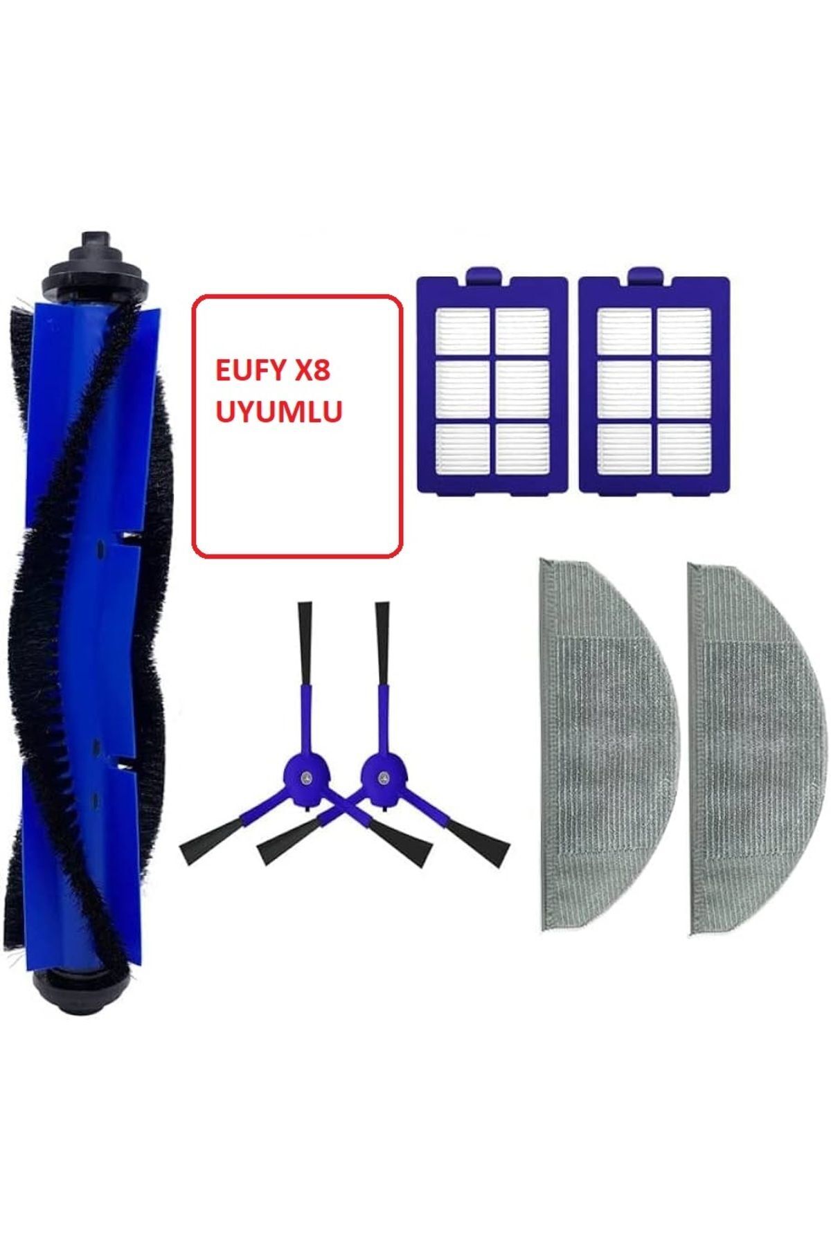 Anker Eufy X8 Uyumlu Filtre Fırça Mop Paspas Seti