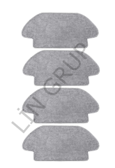 Xiaomi S10 (B106GL) Robot Süpürge Uyumlu 4'lü Mop Bezi Seti