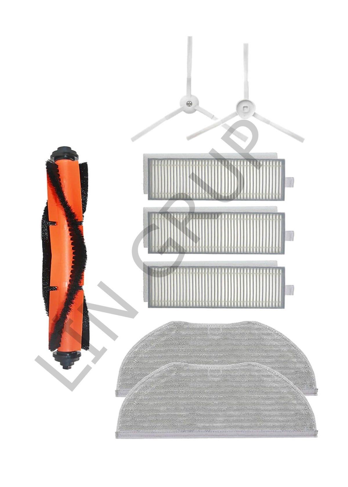 Xiaomi Vacuum Mop 2in1 Essential (MJSTG1) Robot Süpürge Uyumlu 8'li Yedek Parça Seti