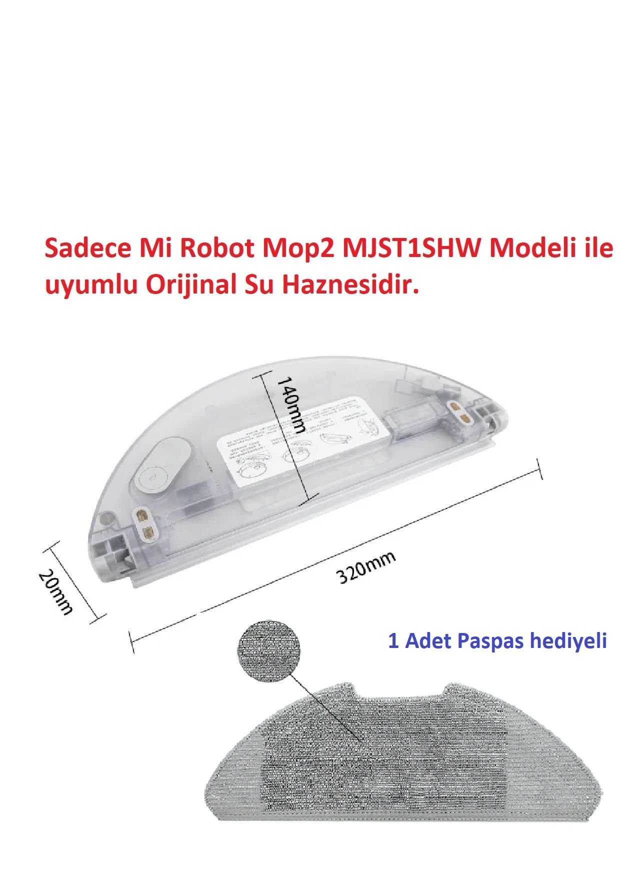 XIAOMI Mop 2 Pro MJST1SHW Modeli Uyumlu Orijinal Su Haznesi - Su tankı