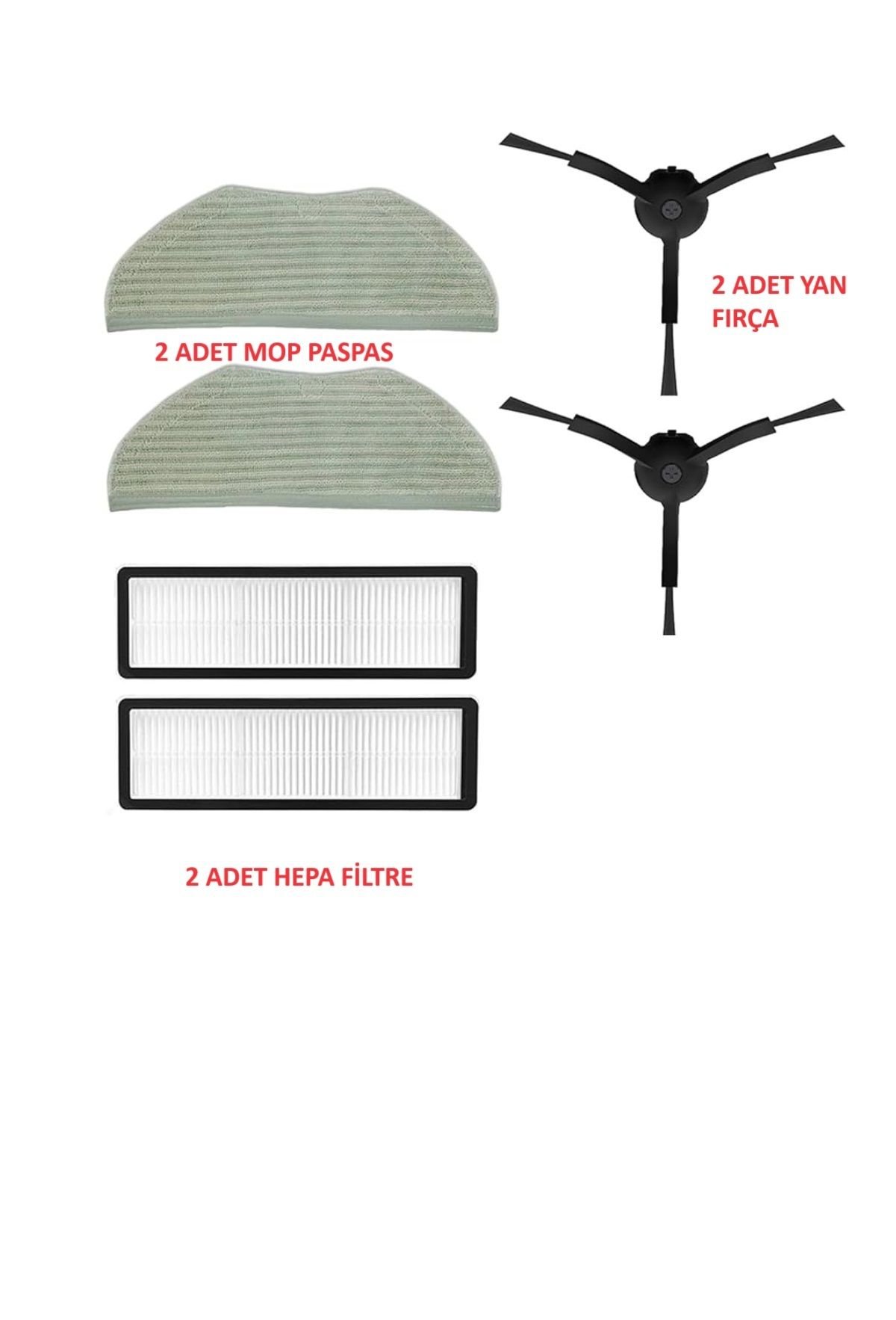 Xiaomi Mi Robot S10T uyumlu filtre paspas fırça seti