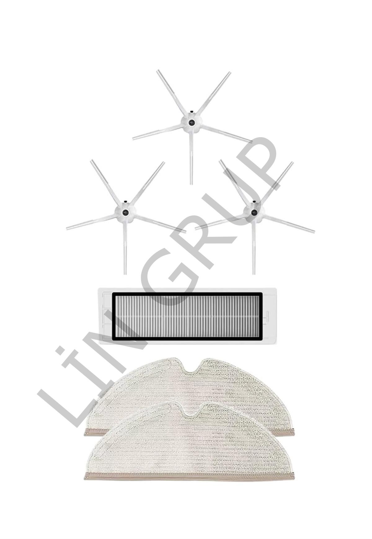 Roborock S5 Max Robot Süpürge Uyumlu 6'lı Yedek Parça Seti