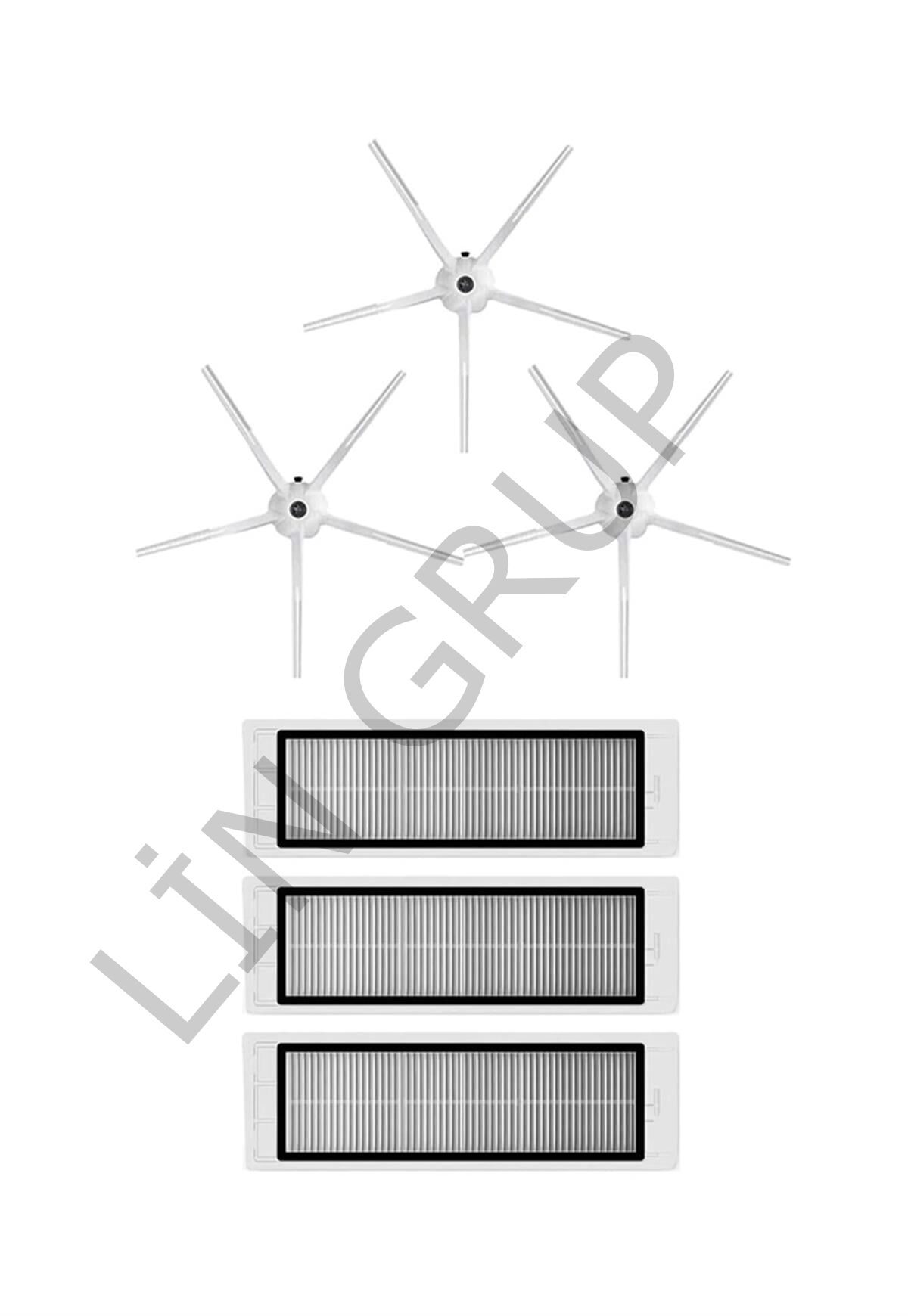 Roborock S5 Max Robot Süpürge Uyumlu 6'lı Yedek Parça Seti
