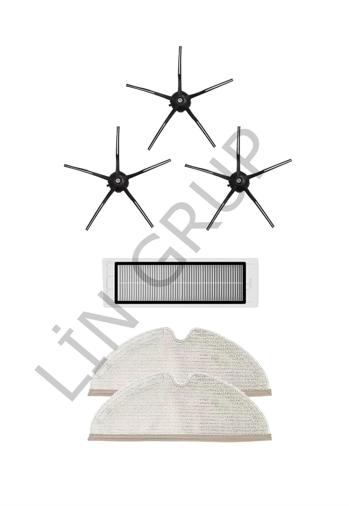 Roborock S5 Max Robot Süpürge Uyumlu 6'lı Yedek Parça Seti