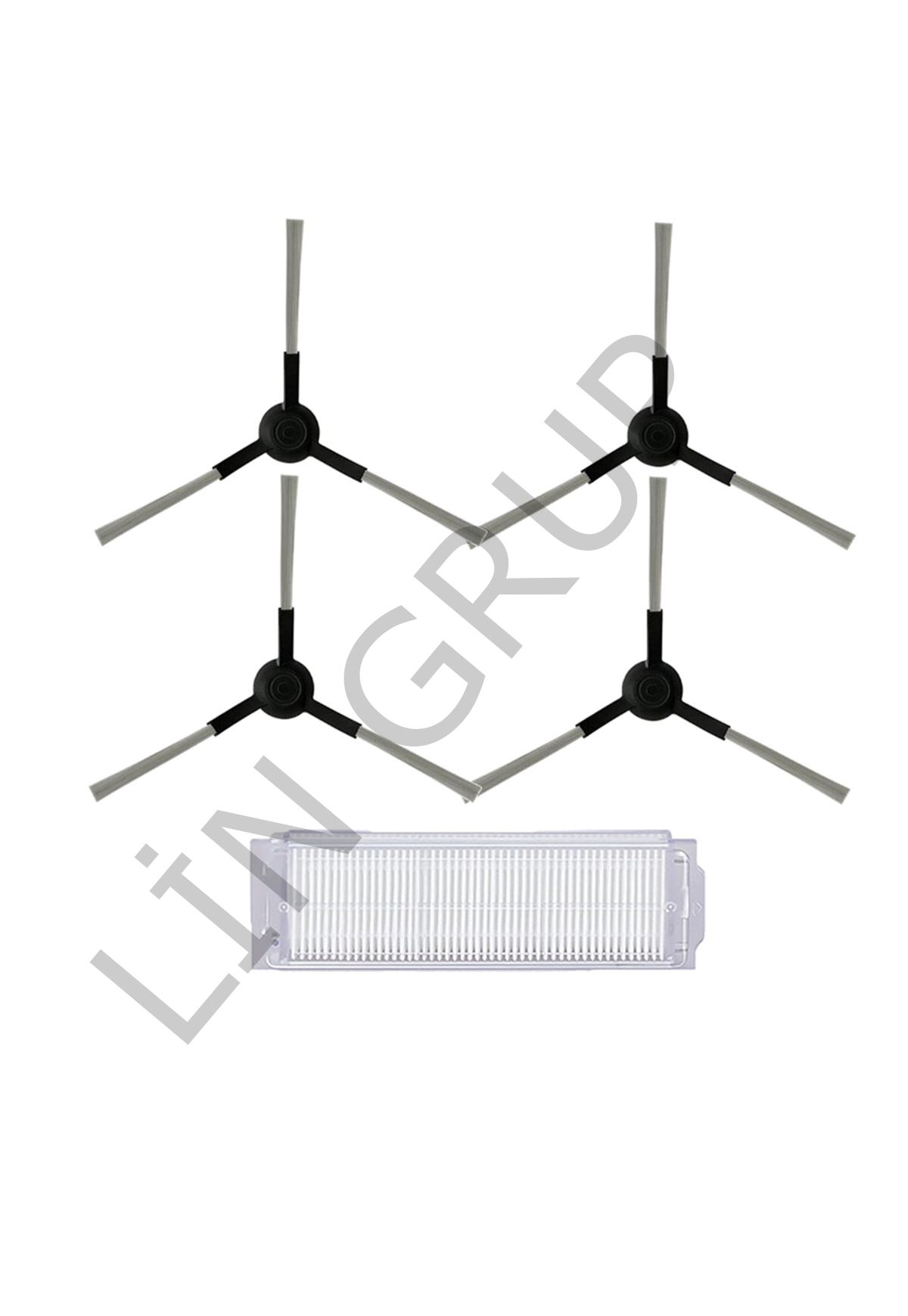 Xiaomi S10 (B106GL) Robot Süpürge Uyumlu 5'li Yedek Parça Seti