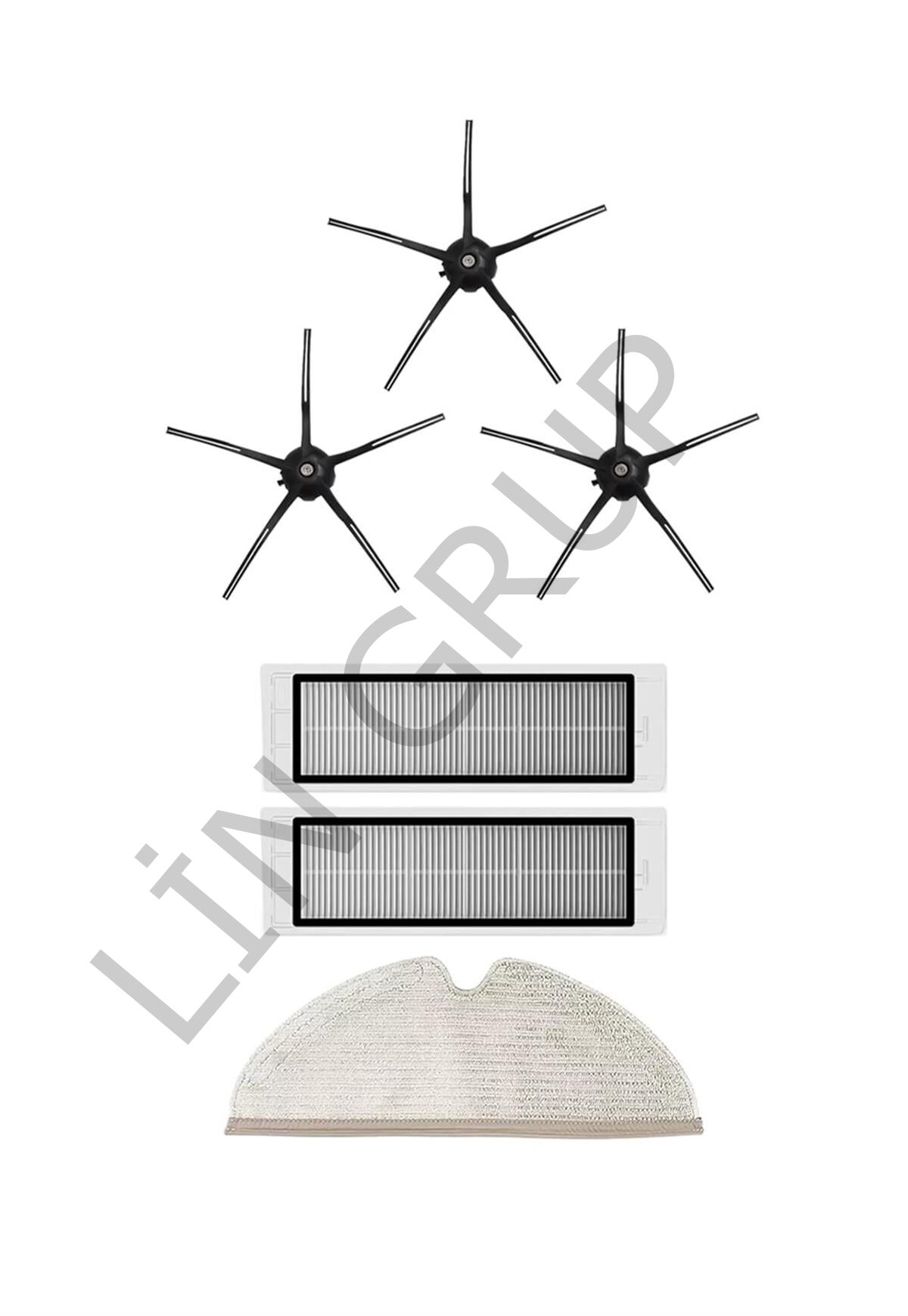 Roborock S5 Max Robot Süpürge Uyumlu 6'lı Yedek Parça Seti