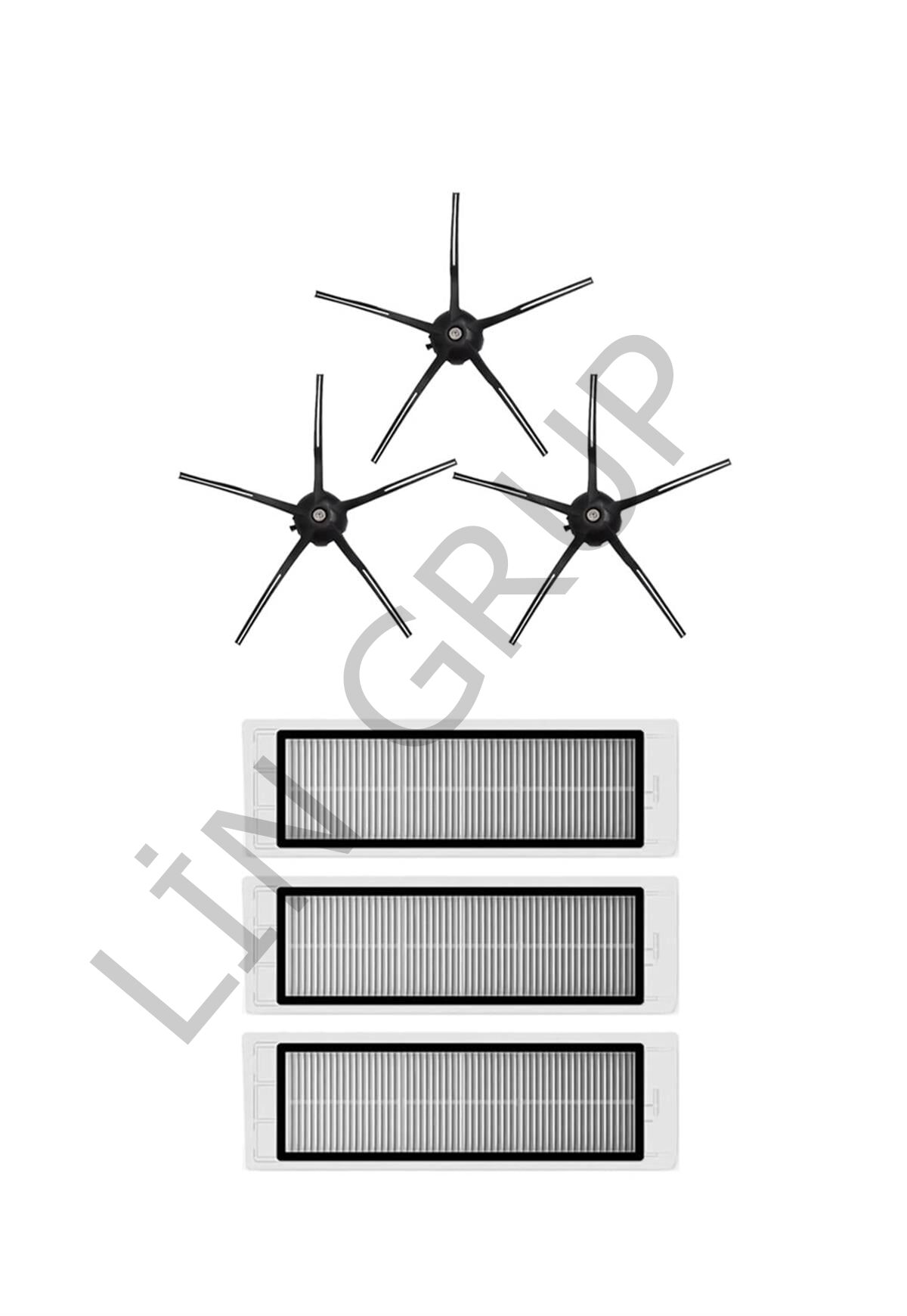 Roborock S5 Max Robot Süpürge Uyumlu 6'lı Yedek Parça Seti