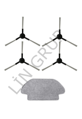 Xiaomi S10 (B106GL) Robot Süpürge Uyumlu 5'li Yedek Parça Seti