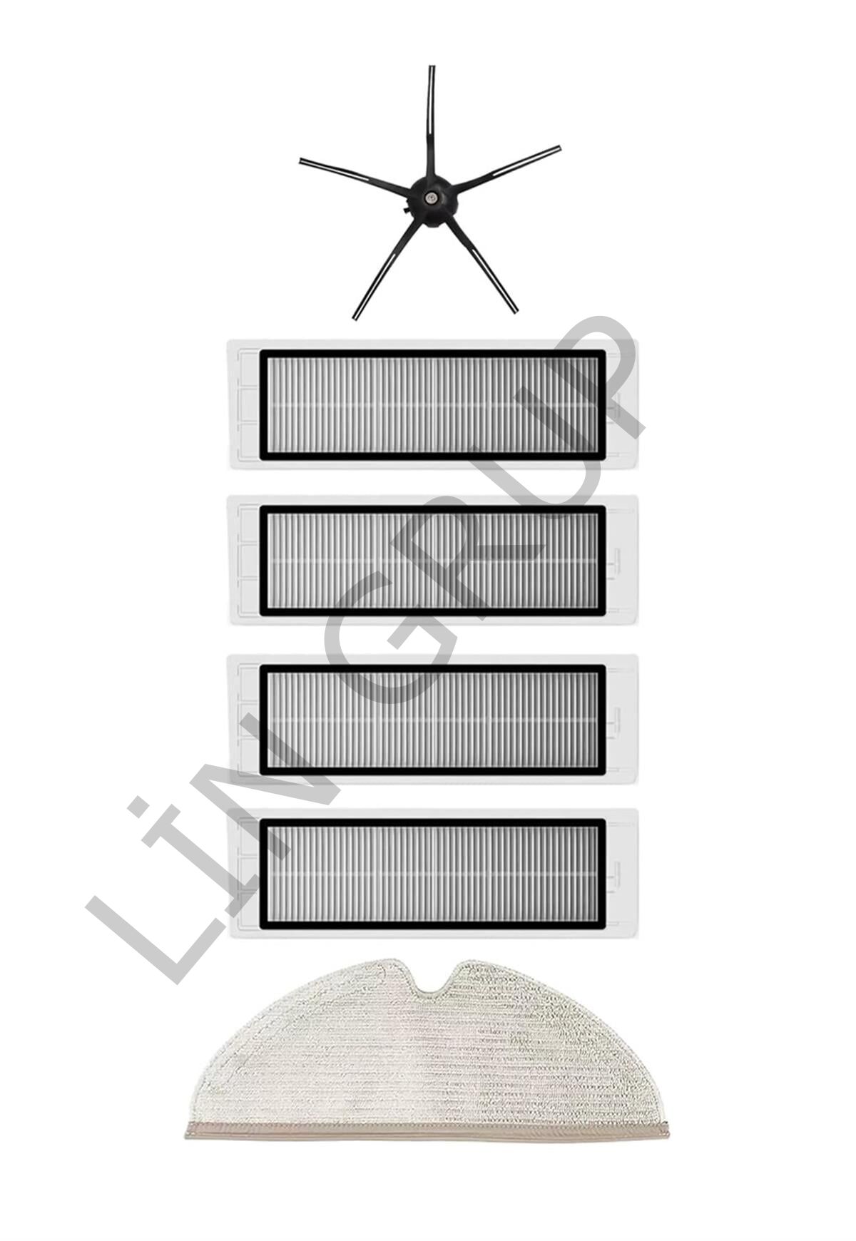 Roborock S5 Max Robot Süpürge Uyumlu 6'lı Yedek Parça Seti