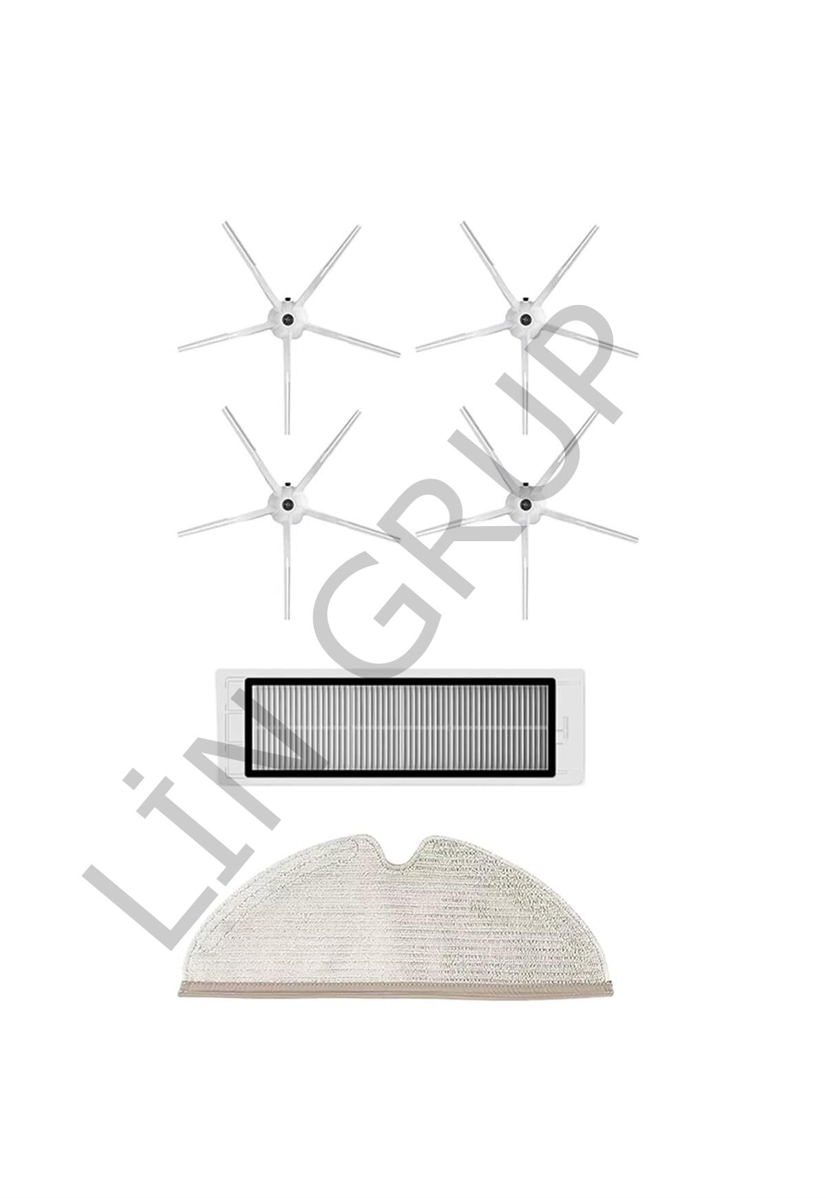 Roborock S5 Max Robot Süpürge Uyumlu 6'lı Yedek Parça Seti
