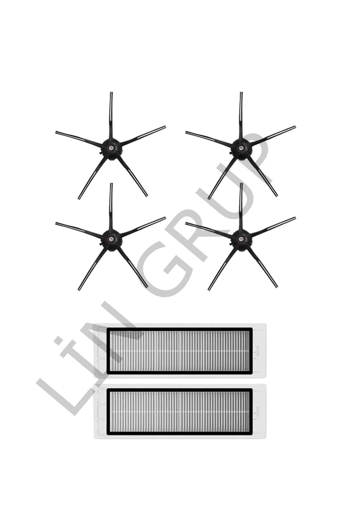 Roborock S5 Max Robot Süpürge Uyumlu 6'lı Yedek Parça Seti