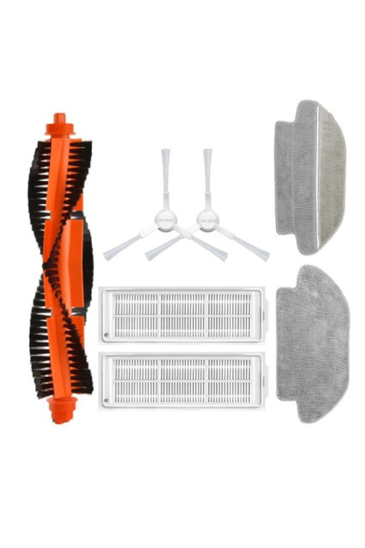 Xiaomi S10 ve S12 Modeli Uyumlu Yedek Parça Fırça Filtre mop paspas seti B106GL