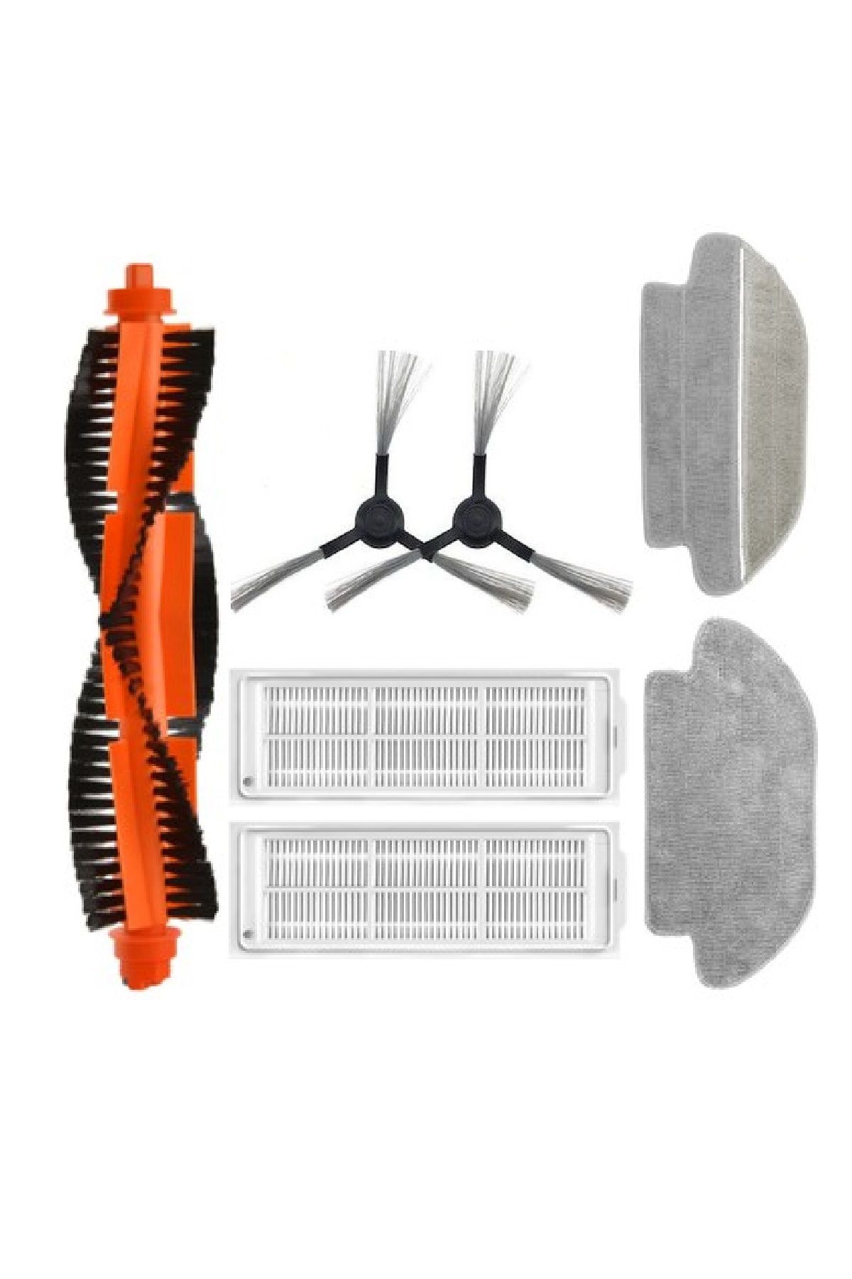 Xiaomi S10 ve S12 Modeli Uyumlu Yedek Parça Fırça Filtre mop paspas seti