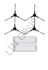Xiaomi S10 (B106GL) Robot Süpürge Uyumlu 6'lı Yedek Parça Seti